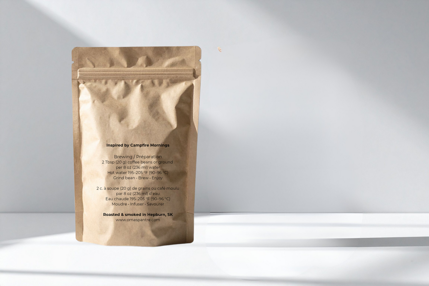 Brown paper packaging on a white background